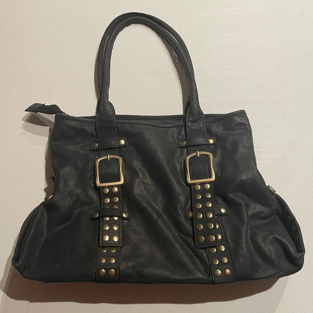 Ombu Genuine Leather Purse Bag Studded Buckle Made in Argentina